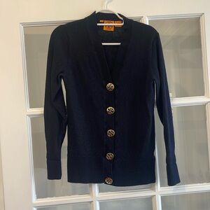 Tory Burch Navy Cardigan - Size Small